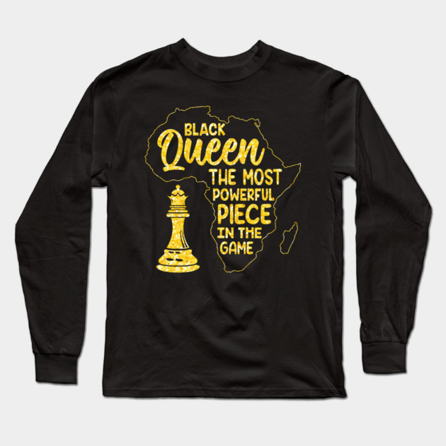 Black Queen, The most powerful piece in the game Long Sleeve T-Shirt by UrbanLifeApparel