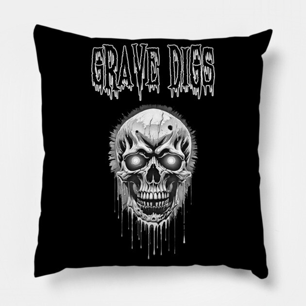 Grave Digs Dripping Skull Pillow by Grave Digs