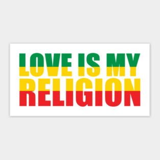 Love is my religion Sticker