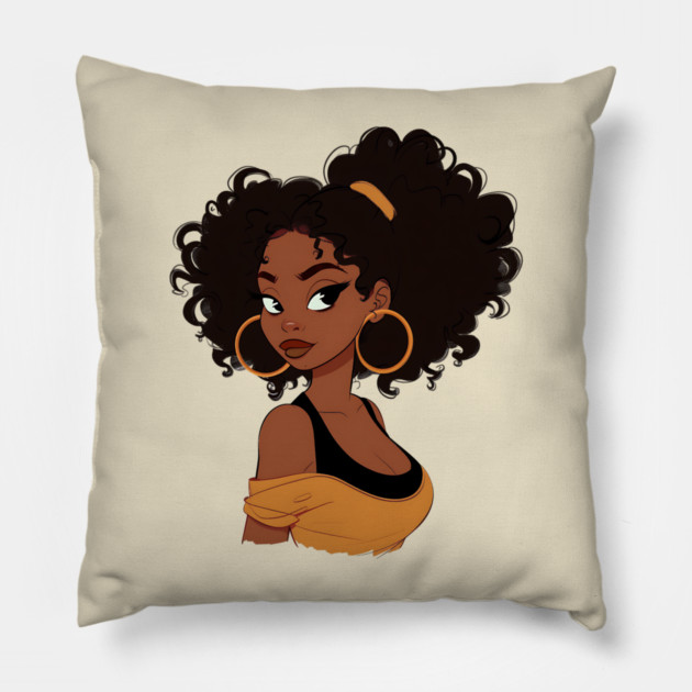 Black Girl, Black Women Pillow by UrbanLifeApparel