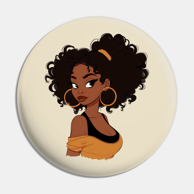 Black Girl, Black Women Pin by UrbanLifeApparel