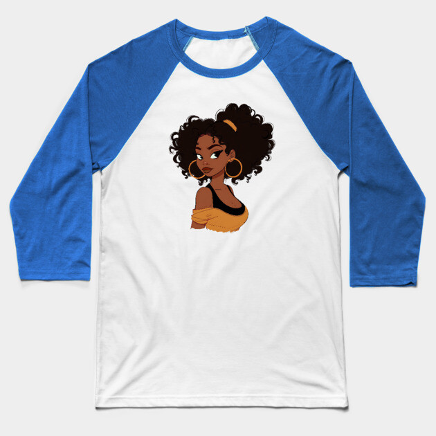 Black Girl, Black Women Baseball T-Shirt by UrbanLifeApparel