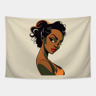 Black Woman, Black Girl Tapestry