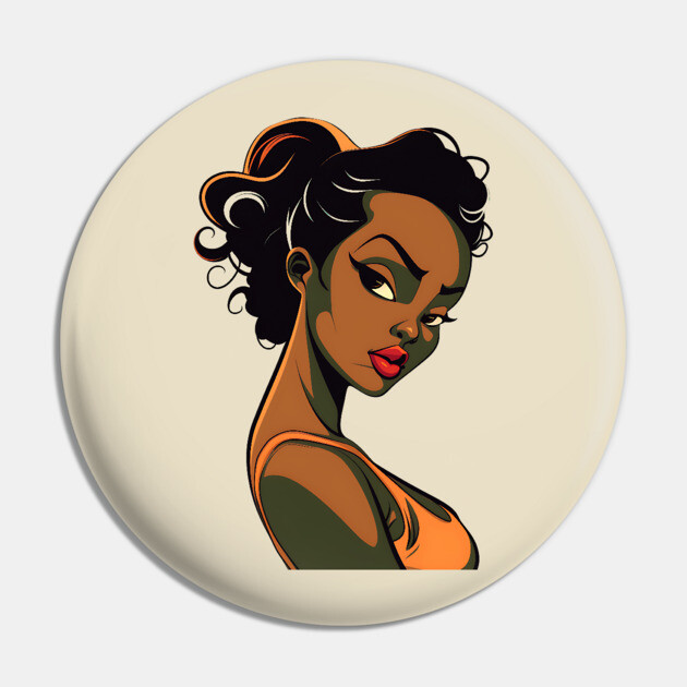 Black Woman, Black Girl Pin by UrbanLifeApparel