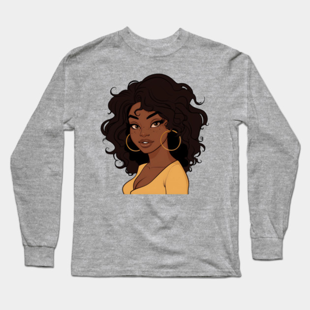 Brown Sugar Babe, Black Girl Magic Long Sleeve T-Shirt by UrbanLifeApparel