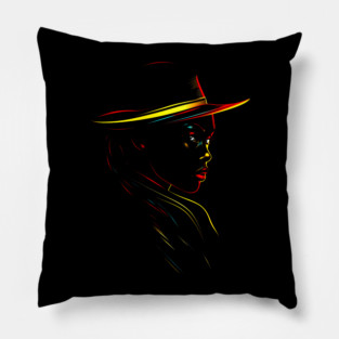 Black Woman Silhouette, Black Girl Magic Pillow