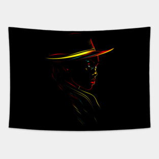 Black Woman Silhouette, Black Girl Magic Tapestry