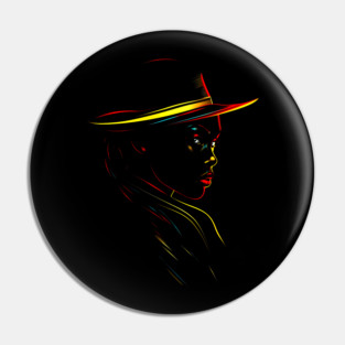 Black Woman Silhouette, Black Girl Magic Pin