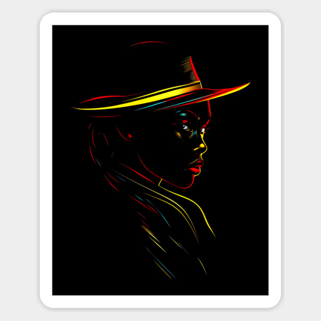 Black Woman Silhouette, Black Girl Magic Magnet by UrbanLifeApparel