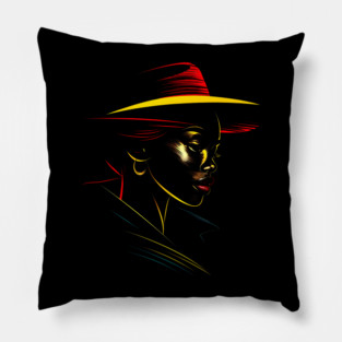 Black Girl Magic, Black Woman Silhouette Pillow