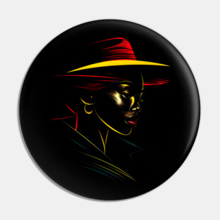 Black Girl Magic, Black Woman Silhouette Pin