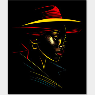 Black Girl Magic, Black Woman Silhouette Posters and Art