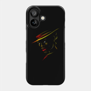Black Woman Silhouette, Pan African Colors Phone Case