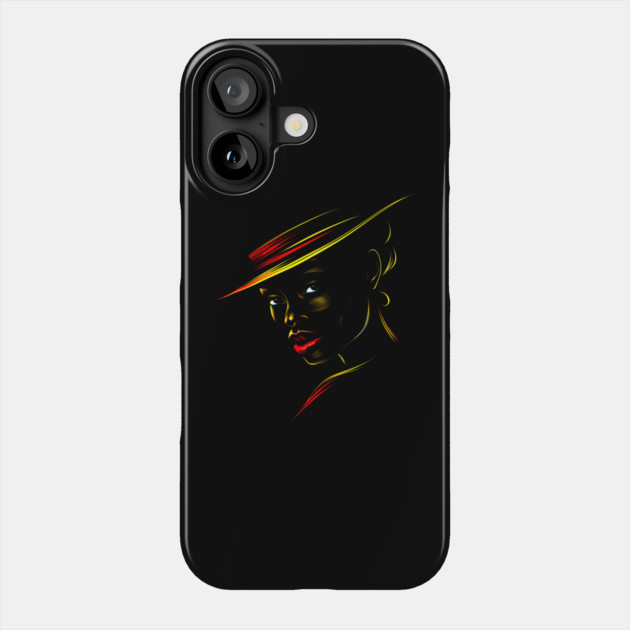 Black Woman Silhouette, Pan African Colors Phone Case by UrbanLifeApparel