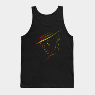 Black Woman Silhouette, Pan African Colors Tank Top