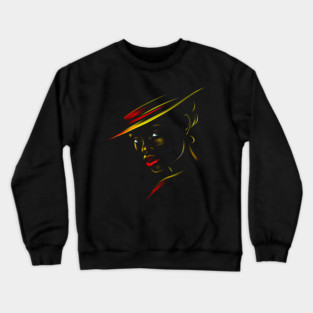 Black Woman Silhouette, Pan African Colors Crewneck Sweatshirt