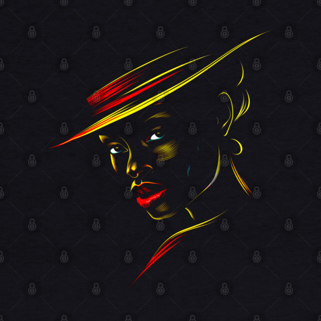 Black Woman Silhouette, Pan African Colors by UrbanLifeApparel