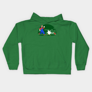 Hooked Plumber - Green Honk Kids Hoodie