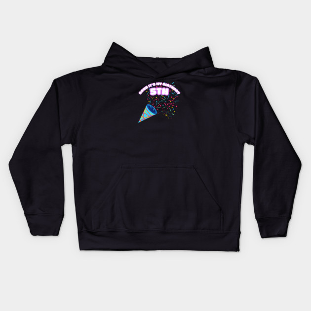 Bruh It's My 5th Birthday Kids Hoodie by BlackMeme94