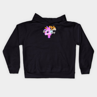 Bruh It's My 4th Birthday Kids Hoodie