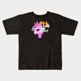 Bruh It's My 4th Birthday Kids T-Shirt