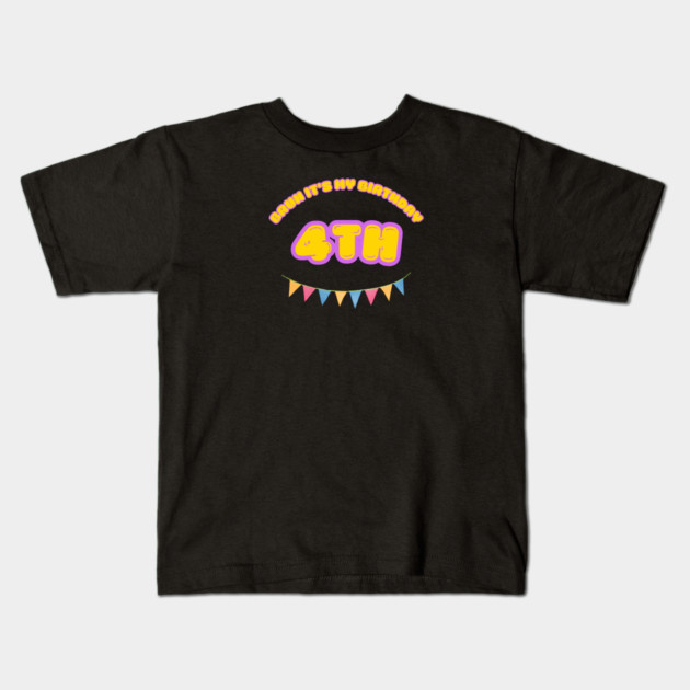 Bruh It's My 4th Birthday Kids T-Shirt by BlackMeme94