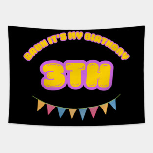 Bruh It's My 3th Birthday Tapestry