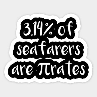 3.14% of Seafarers are Pirates Sticker