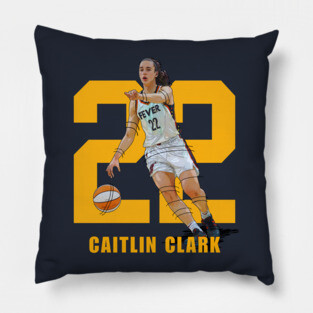 Indiana Caitlin Clark 22 Cartoon Women Basketball Pillow