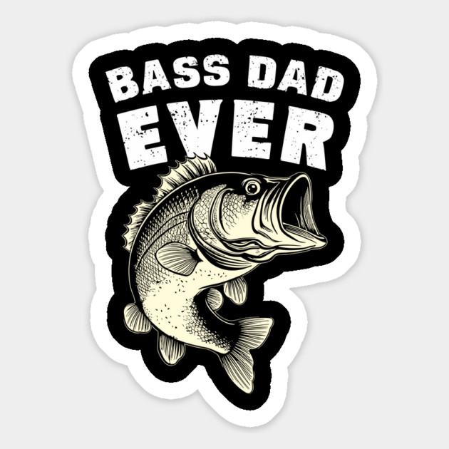 Best Bass Dad Ever Fishing Pun Magnet by Anticorporati