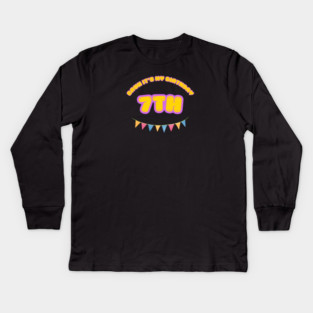 Bruh It's My 7th Birthday Kids Long Sleeve T-Shirt
