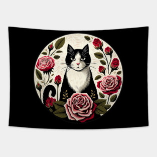 Tuxedo Cat Tapestry