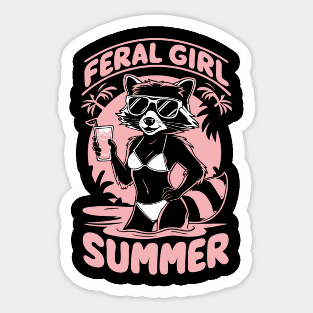 Feral Girl Summer Wild and Free Magnet by Anticorporati
