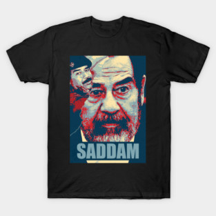 Stencil Art Saddam T-Shirt
