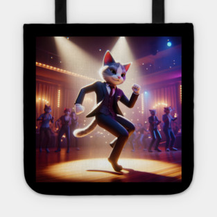 Meow Time! Dapper Cat Shows Off His Moves Tote