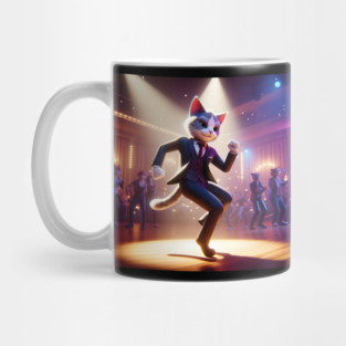 Meow Time! Dapper Cat Shows Off His Moves Mug