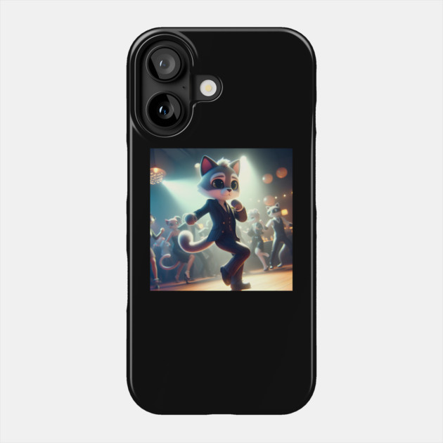 Feline Formal: Impeccably Dressed Cats Cutting the Rug Phone Case by MakerMind8.2