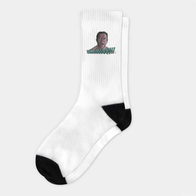 Event Horizon: Sam Neill Scream Socks by 51Deesigns