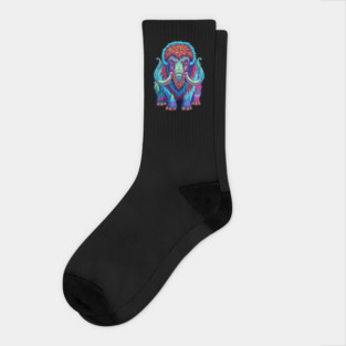 Psychedelic Woolly Mammoth Socks