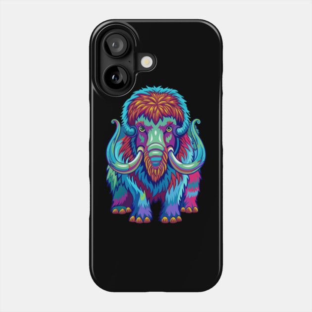 Psychedelic Woolly Mammoth Phone Case by The WYLD Tribe