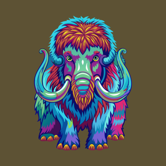 Psychedelic Woolly Mammoth by The WYLD Tribe