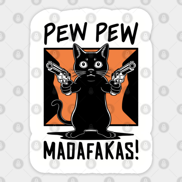 Pew Pew Madafakas Gun Humor Sticker by Anticorporati