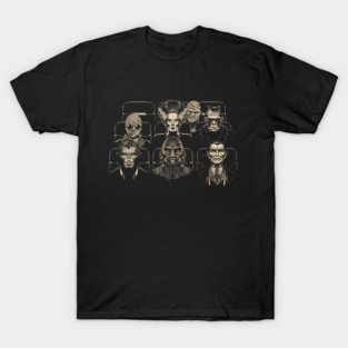 Horror double feature. Classic monsters. T-Shirt