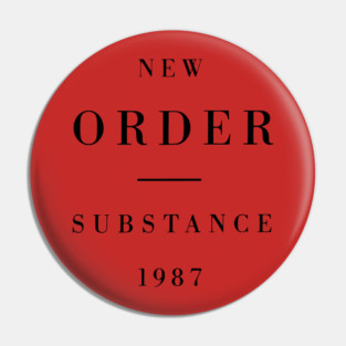 New Order Substance 1987 Pin