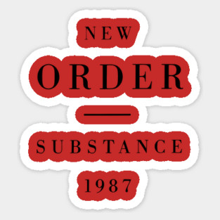 New Order Substance 1987 Sticker