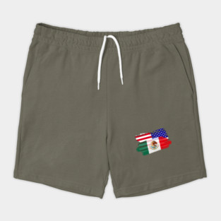 Mexican American Flags Shorts