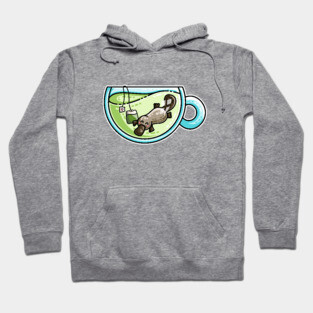 Pla-tea-pus Kawaii Cute Platypus Tea Pun Hoodie