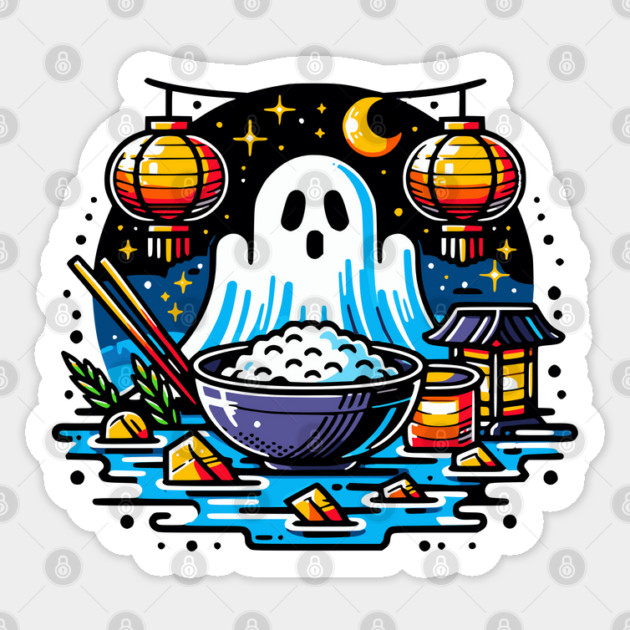 Hungry Ghost Festival Graphic Art Sticker by HolidayBug