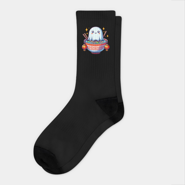 Kawaii Hungry Ghost Festival Socks by HolidayBug