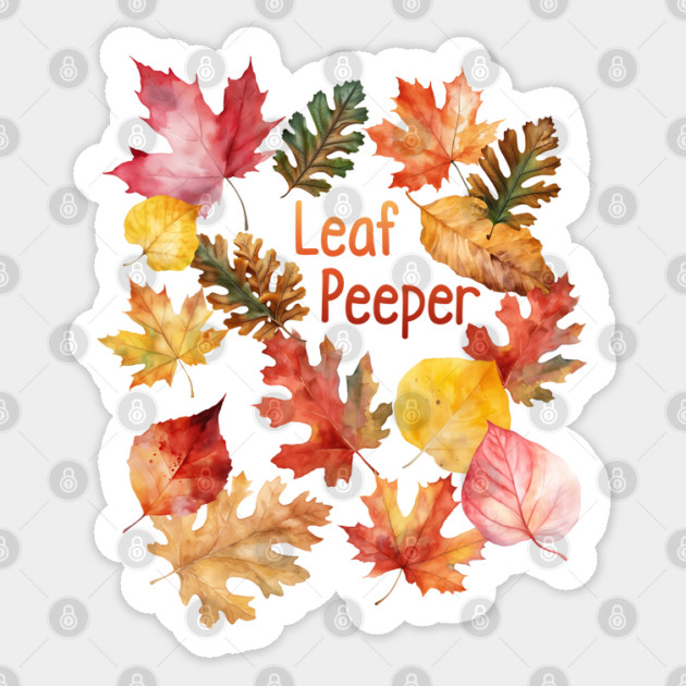 Watercolor Leaf Peeper Sticker by HolidayBug
